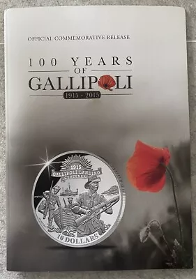 100 YEARS Of GALLIPOLI 1915 -Kiribati 2015 10 Dollar Silver PROOF COIN • $30