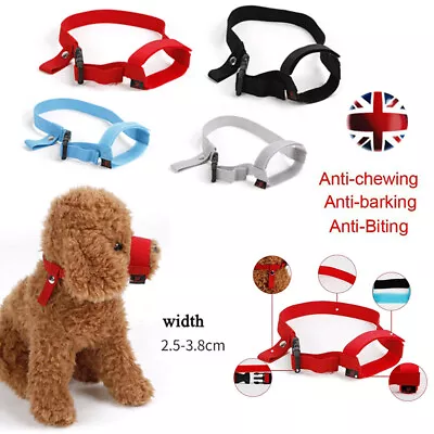 £4.99 • Buy Durable Dog Muzzle Mouth Cover Adjustable Loop Training Anti Bark Biting Chewing