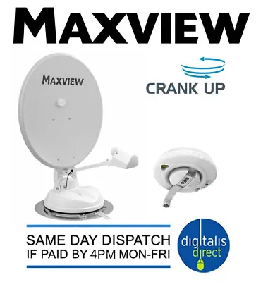 £484.99 • Buy Maxview 65cm Crank Up Satellite Dish Roof Mount Motorhome Caravan Boat