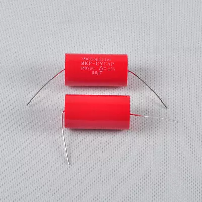  2pcs Vintage 27*35mm MKP 8uF 400V DC Audiophiler Audio Grade Capacitor Amp • $9.11