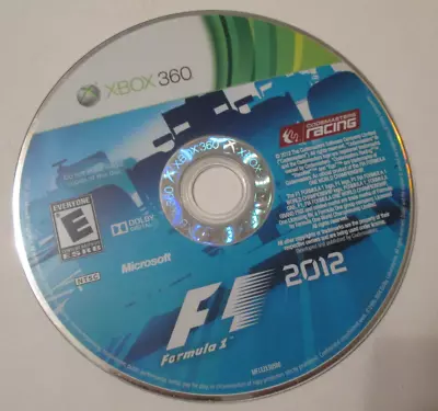 Formula 1 2012 F1 Microsoft Xbox 360 Disc Only TESTED • $9.95