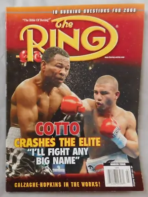 $10 • Buy Miguel Cotto Vs Shane Mosley - March 2008 RING Boxing Magazine - EX-