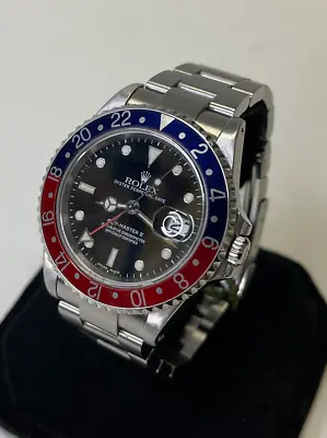 ROLEX GMT Master Pepsi SS Vintage Watch W/Blue&Red Insert-$40K APR Value W/CoA!! • $12900