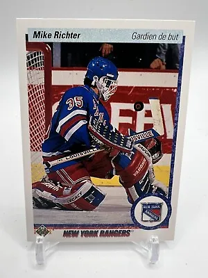 1990-91 Mike Richter Upper Deck FRENCH Rookie RC #32 UD New York Rangers • $2.95