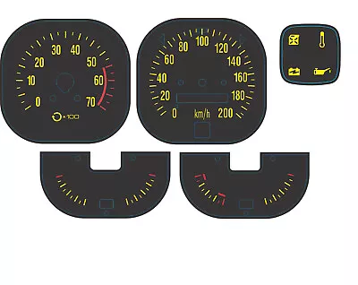 $52.40 • Buy Holden Torana LX YELLOW Gauge Decal / Sticker Kit SS SLR W'Park Brake Light