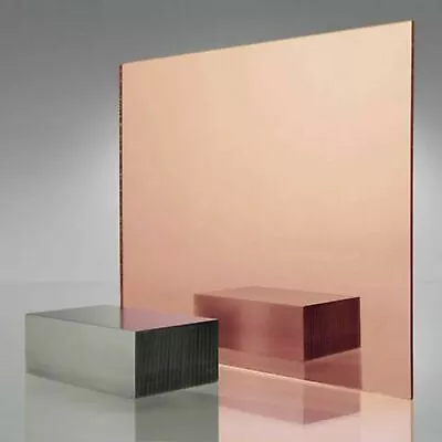 Rose Gold Mirror Perspex Sheet Reflective Colour Plastic A4 A3 4mm Child Safe • £10.50