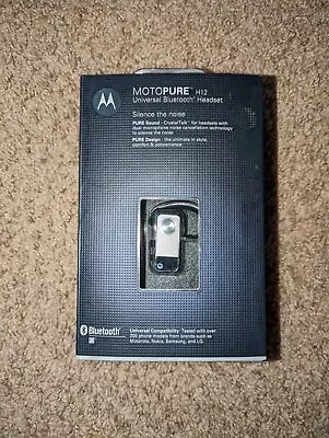 Motorola MotoPure H12 Universal Bluetooth Headset CrystalTalk & CAR CHARGER KIT • $64.99