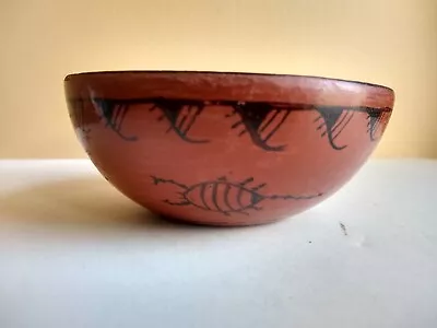 Antique Native Tribal Maricopa AZ Pottery Scorpion Bowl. Signed DSA. RARE. • $494.95