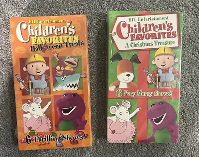 Children's Favorites Christmas Halloween Barney Angelina Bob Kipper VHS NEW • $20