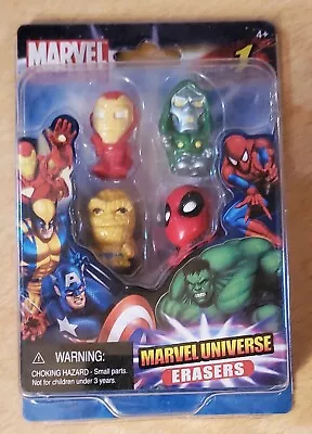 Marvel Collectible Marvel Erasers 4pk Seires 1 Deadpool The Thing Iron Man Doom • $19.95