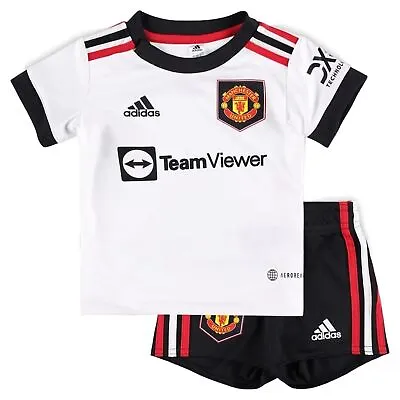 Manchester United Adidas Baby Infant 2022 White Away Kit Set Size 12mo New NWT • $39.90