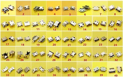 40 Models Micro Usb Charging Port Connector Type-C DC In Socket Dock Jack Lot • $5.98