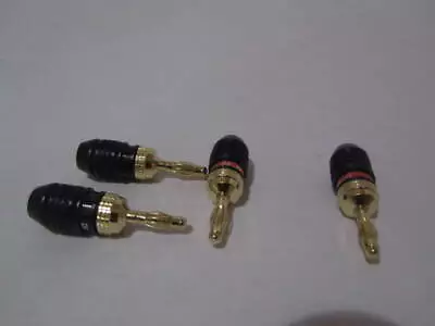 DC Pro Audio High End Deadbolt Banana Plugs 2 Pairs (4Pcs). • $7.99