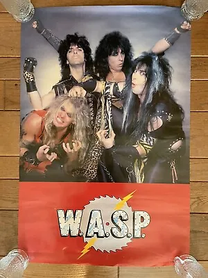 1980s Vintage Original Wasp Poster W.A.S.P Heavy Metal • $49.99