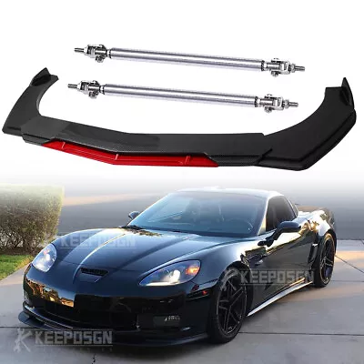 For Chevrolet Corvette C5 C6 C7 C8 Front Bumper Lip Splitter Spoiler Body Kit • $109.49