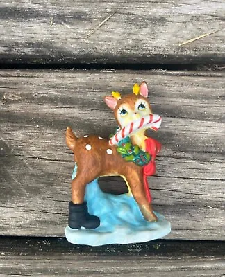 Vintage Christmas Decor Rudolph The Red Nose Reindeer Figure Decor • $18