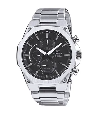 Casio EDIFICE EFSS570D-1 Slim Case Stainless Steel Solar Power Men's Watch • $168