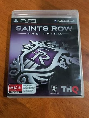 Saints Row : The Third -PS3 Game + Manual - Free Post • $8.95