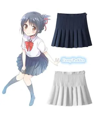Girls Women Japanese College School Uniform Short JK Sailor Plain Pleated Skirt • $17.95