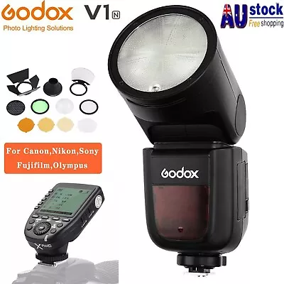 Godox V1 Li-on TTL Flash Speedlight With AK-R1 + XPRO For Nikon Canon Fujifilm • $532