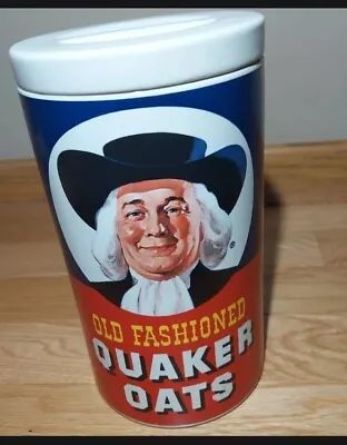 Vintage Quaker Oats Limited Edition Lidded Ceramic Cookie Jar W/ Cookie Recipe • $21