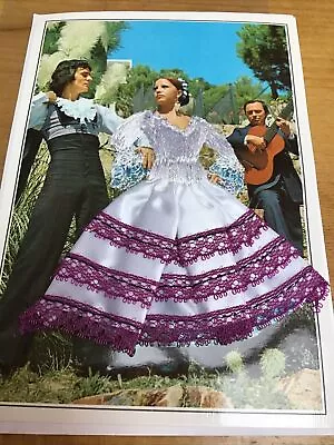 £3 • Buy Vintage Style Embroidered Flamenco Spanish Postcard￼