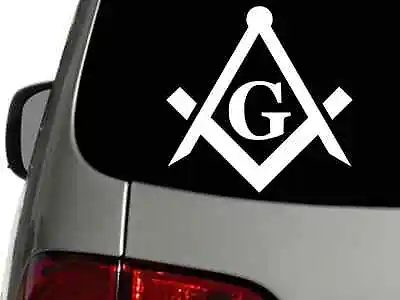 Masonic Emblem Freemason Vinyl Decal Car Truck Window Sticker CHOOSE SIZE COLOR • $2.79