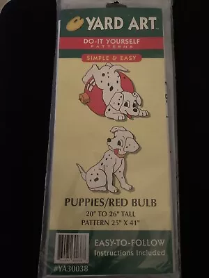 Christmas Yard Art Do It Yourself Vintage Wood Patterns Puppies/Red Bulb • $7