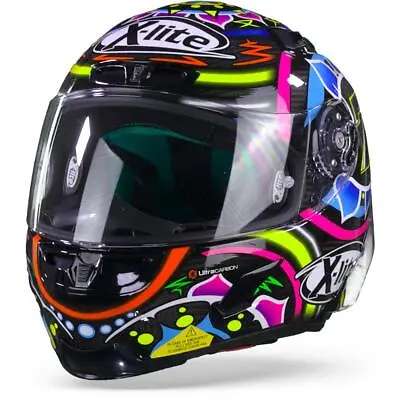 $513.61 • Buy X-Lite X-803 RS Ultra Carbon 23 Davies Carbon Black Pink Blue Red Full Face H...