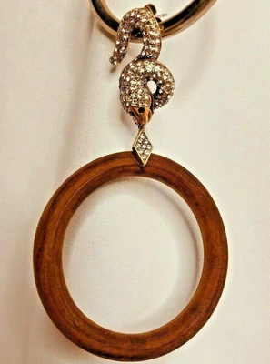 $32 • Buy V By Eva Jeanbart-Lorenzotti Hoop Earrings Pavé Crystal Serpent Certified NIB