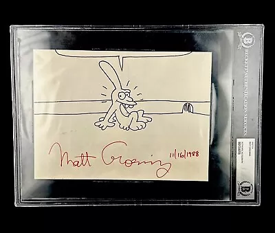 Matt Groening Signed “Life In Hell” Bongo Sketch Pre-Simpsons (BAS) • $725