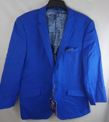 Suslo Couture Men’s Slim Fit Royal Blue Coat Blazer XXLarge 56 NWT  Free Shippin • $37.49