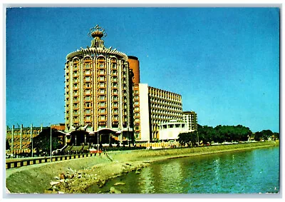 China Postcard River View Hotel Lisboa Building Of Macao 1977 Vintage Posted • $29.95