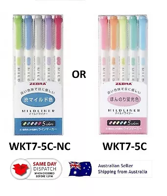 Japan Zebra Mildliner Soft Colour Double-Sided Highlighter Marker 5 Colour Set  • $23.99