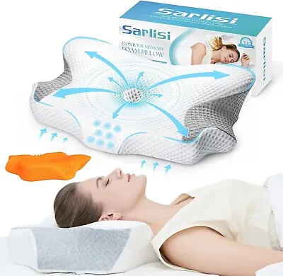 Cervical Pillow Memory Foam Contour Pillow Pain Relief For Neck Back And Shoulde • $39.98