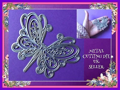 £4.75 • Buy Beautiful Dragonfly Metal Cutting Die Butterfly Swirl Crafts Card Making DIY UK 
