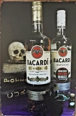 BACARDI Garage Rustic Look Vintage Tin Signs Man Cave  & Bar AU SELLER • $10