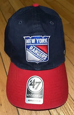 New York Rangers NHL '47 Brand Clean Up Two Tone Adjustable RARE Dad Hat • $20