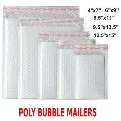 25-100 Poly Bubble Mailers Shipping Mailing Padded Bags Envelopes Self Sealing • $7.97