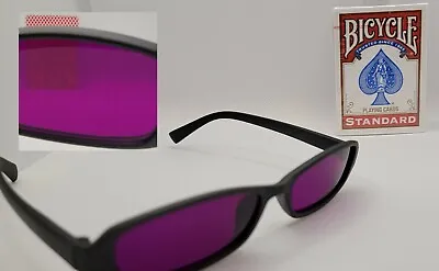 Infrared Marked Bicycle Cards & Infrared Black Sunglasses See Every Hand - Magic • $64.99