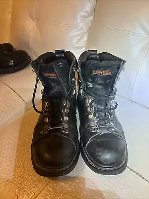 Harley Davidson Boots 10 Model Number: 91610 Men’s Leather Black • $43.34