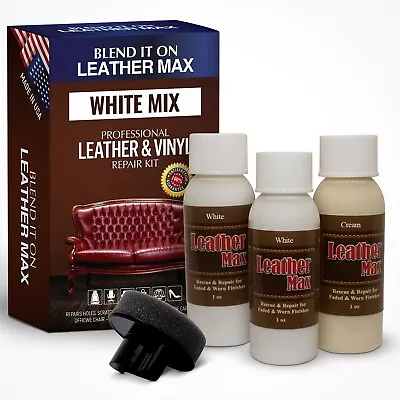 Leather Max White Mix Vinyl And Leather Repair Kit - For Your Furniture Ect • $15.95