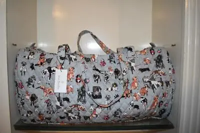 Vera Bradley Large Travel Duffel Bag Tote DOG SHOW Quilted Puppy Dachshund Lab • $84.99