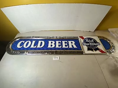 Vintage Bar Beer Sign Pabst Blue Ribbon Beer “Cold Beer” Plastic 64S3 • $269.99