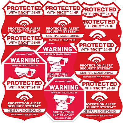 Security System Stickers Security Camera  Decal & Auto Alarm Decal See Store • $6.95