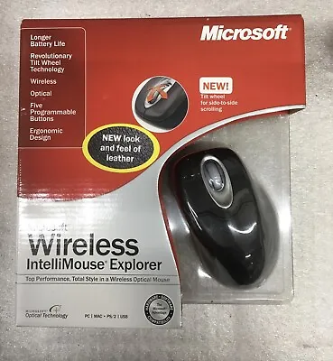MICROSOFT Wireless Intellimouse Explorer Tilt Wheel Black - Leather (M03-00035) • $98