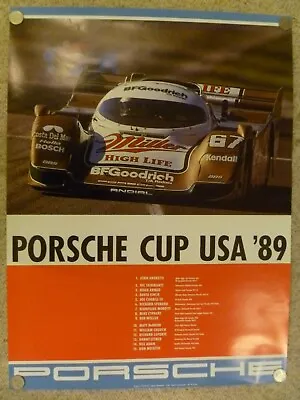 1989 Porsche 962  Porsche Cup USA  Showroom Advertising Poster RARE!! Awesome • $49.95