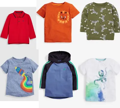 NEW NEXT 18-24 Month Boys Top Tee T Shirt Long Short Sleeve Polo Rainbow Animal • £4.99