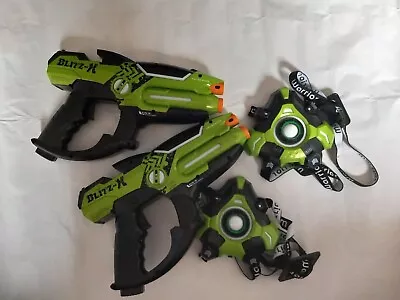 M&S Blitz X Laser Tag Set - 2 Guns And Body Worn Targets Shhoting Game Ex Con • £15