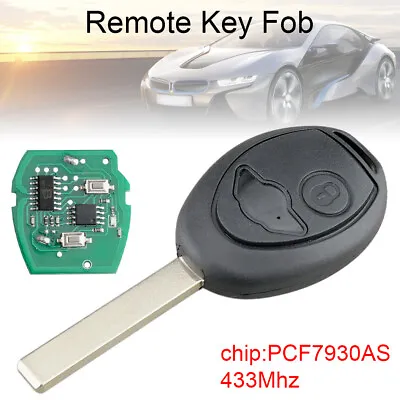 433Mhz Car Remote Key Fob With PCF7930AS Chip  Fit For BMW Mini Cooper R50 R53 S • $26.75